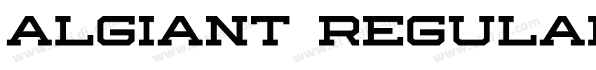 Algiant Regular字体转换